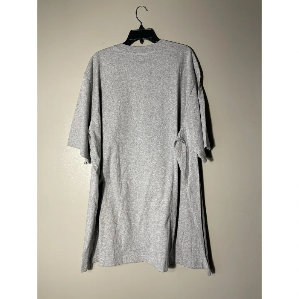 adidas Mens Crew Neck 3 Stripes Logo Big & Tall Graphic T-Shirt Size XLT Gray